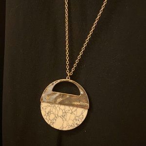 Marble long necklace